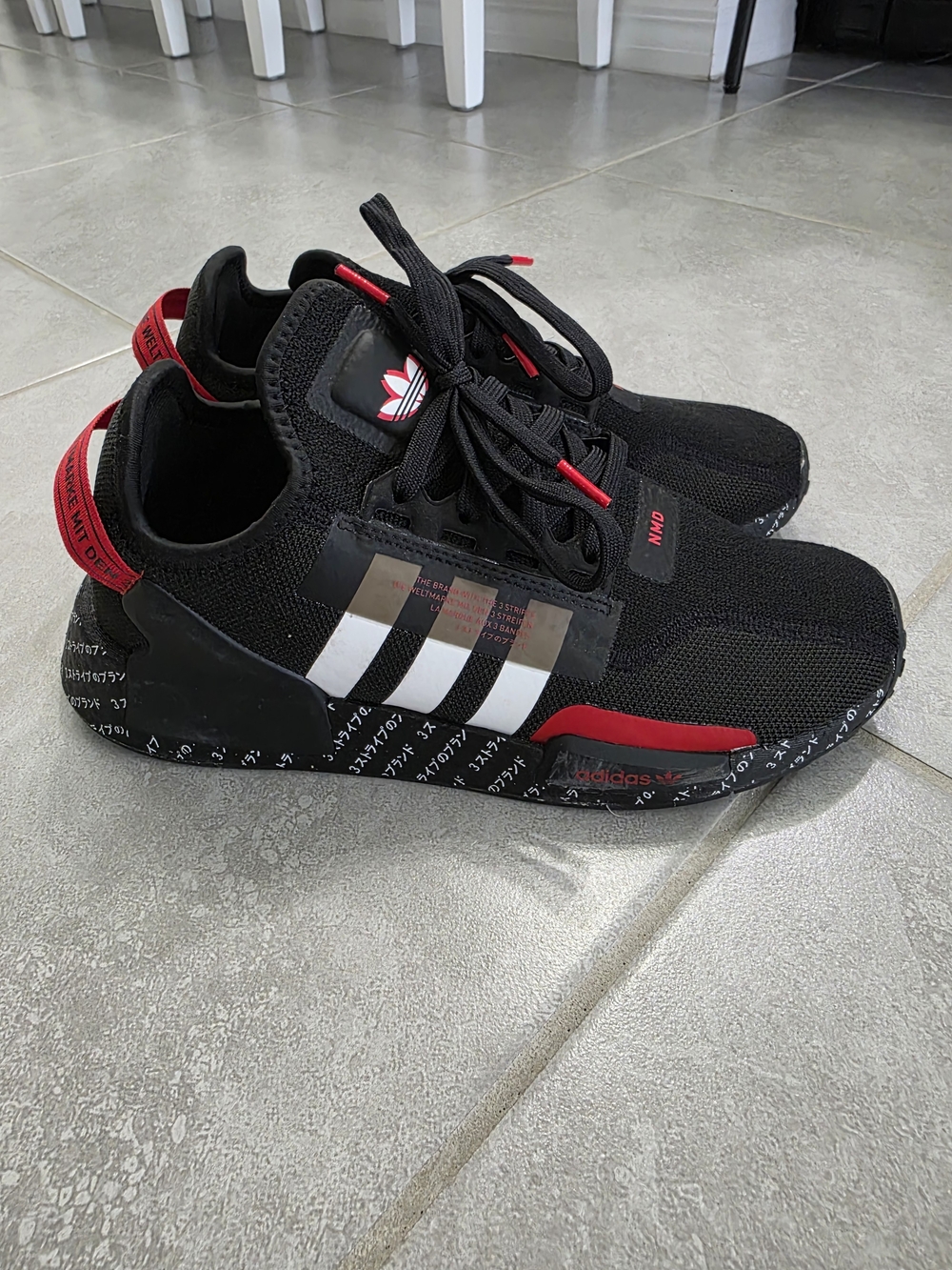 Adidas Men’s Black & Red Athletic Sneakers